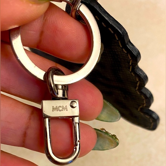 MCM Visetos Moto Lion Key Ring Bag Charm, EUC - Picture 3 of 3